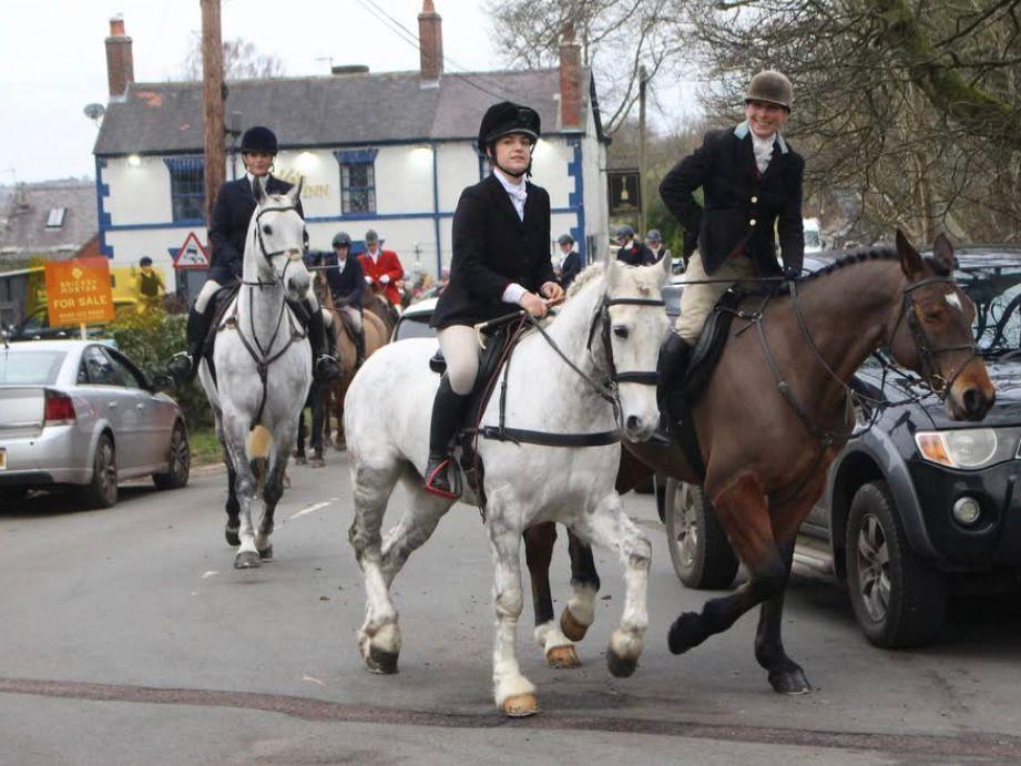Riders setting off for the day