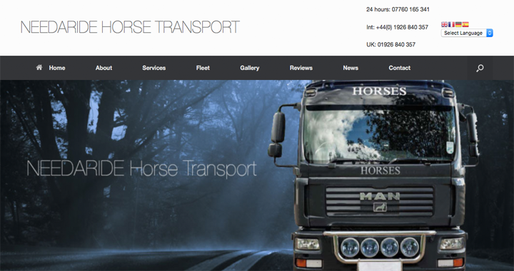 Needaride Horse Transports Latest Responsive Website